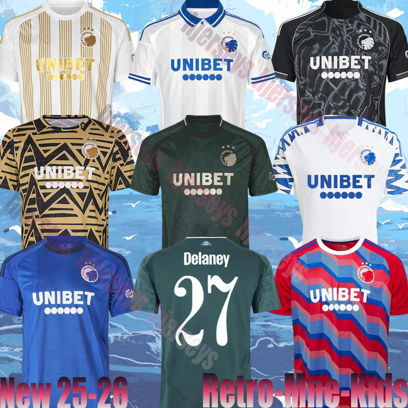 24 25 26 FC Copenhagen soccer jerseys 2025 Special Edition Gold GONCAES CORNELIUS BARDGHJI VAVRO OSKARSSON White Gold Football Shirts Kits Byens Hold football shirt