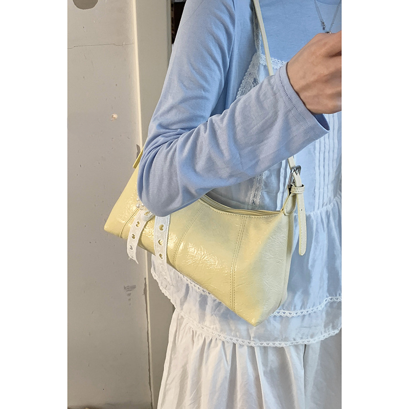 2025 autumn niche women's armpit commuting bag new solid color shoulder bag crossbody bag women's crossbody bag designer bag women's sh