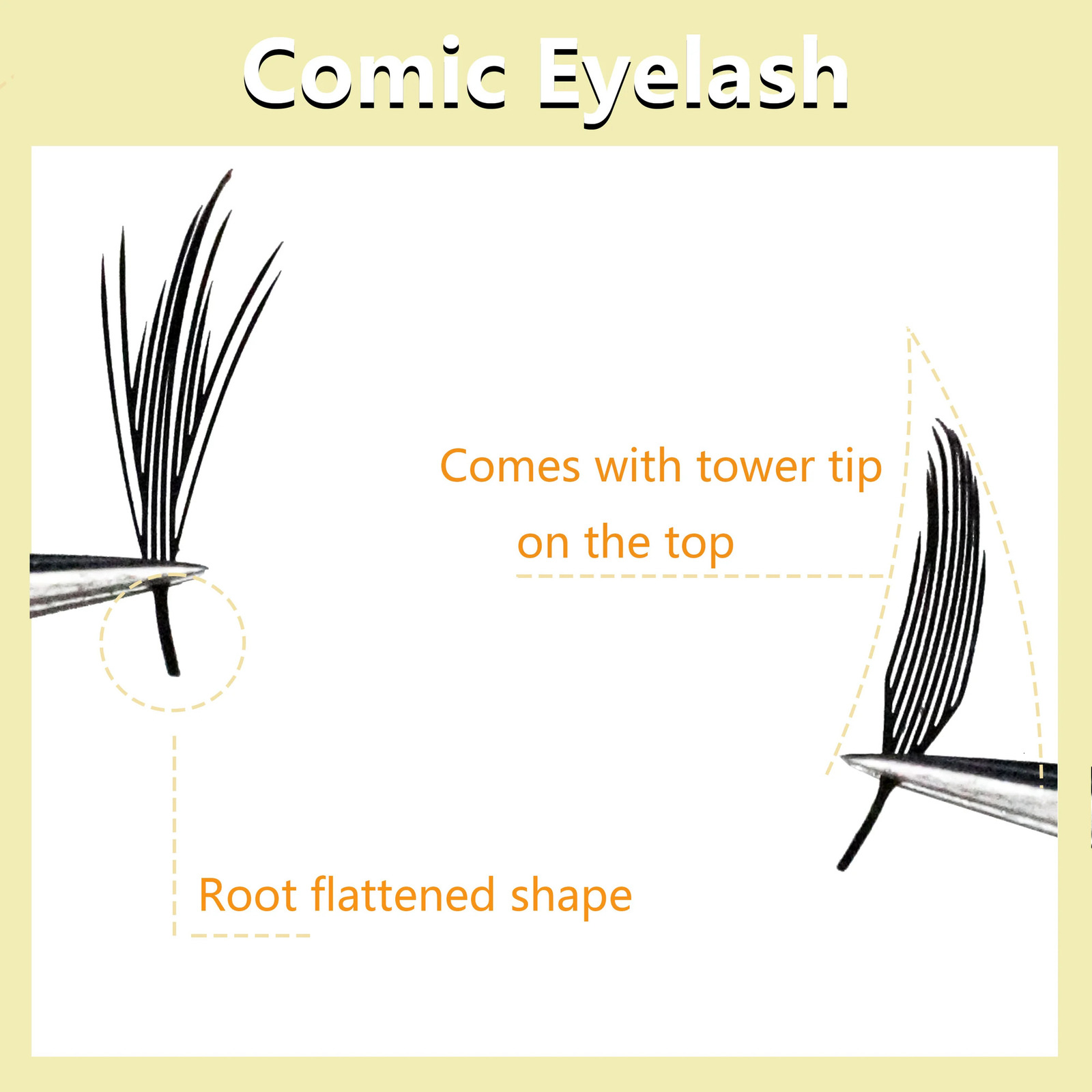 Comic Spire Eyelash Feather Shape Premade Russian Volume individual Natural Soft Anime False Eyelashes Makeup 250811