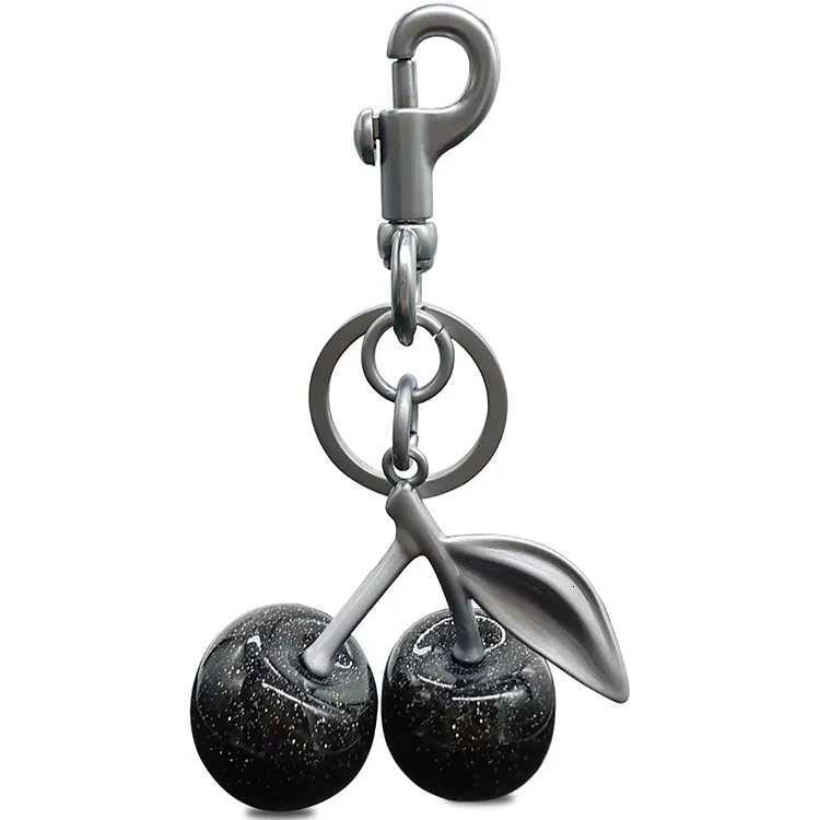 Fashion Imitation Red Cherry Keychain Fruits Cherries Pendant Keyring For Women Men Jewelry Bag Key Accessories Gift XJ250820