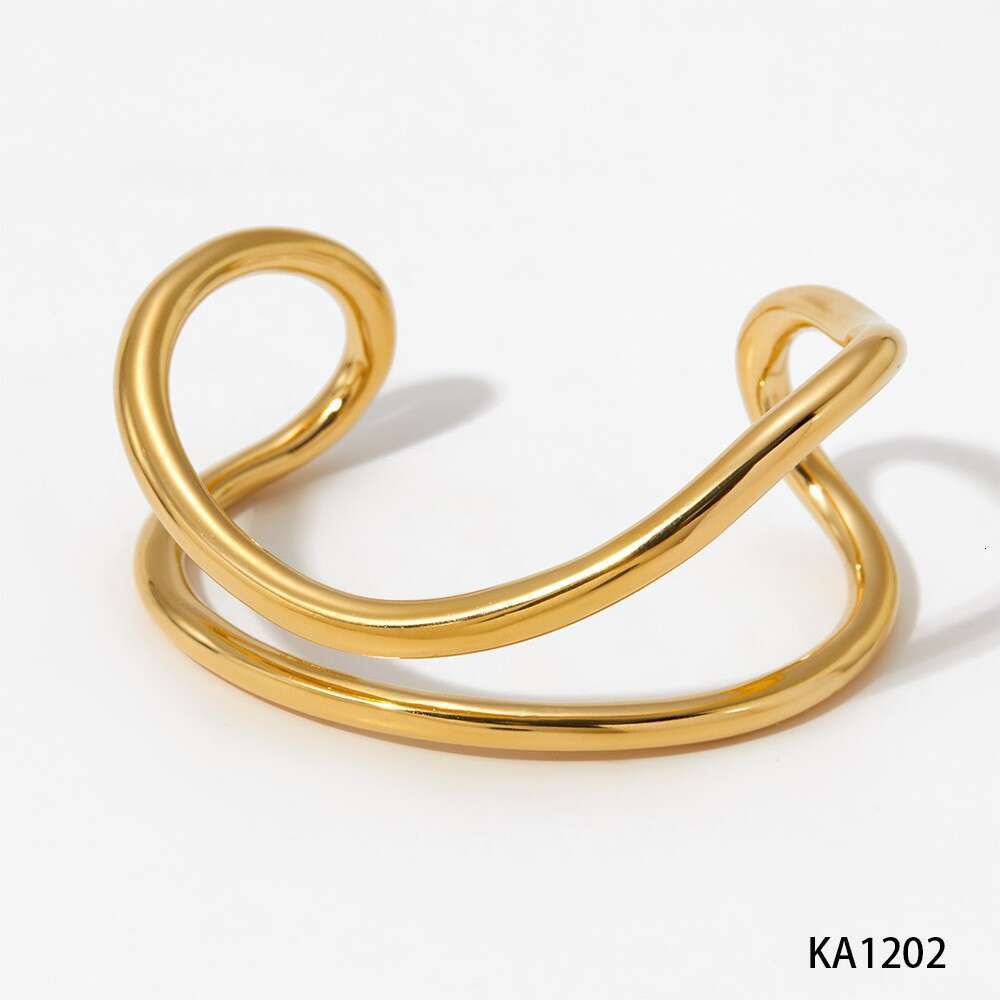 Designer Stainless Steel Ring Bracelet Set Creative High-end Trendy Fashion Electroplated Non-fading