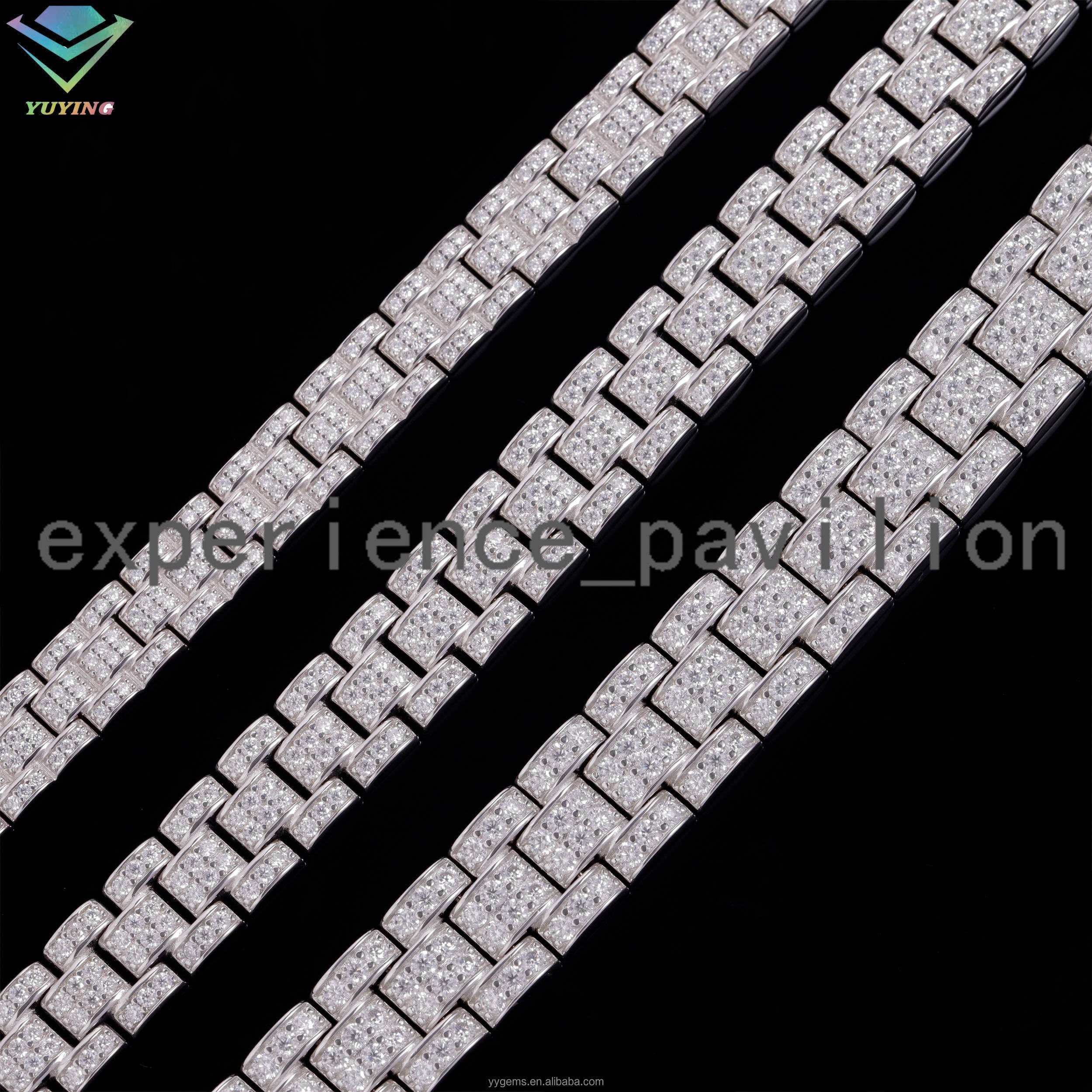 GRA Certificate Diamond Bracelet 8MM VVS Moissanite Cuban Link 925 Silver Bracelet Men Hip Hop Iced Out Diamond Cuban Bracelet