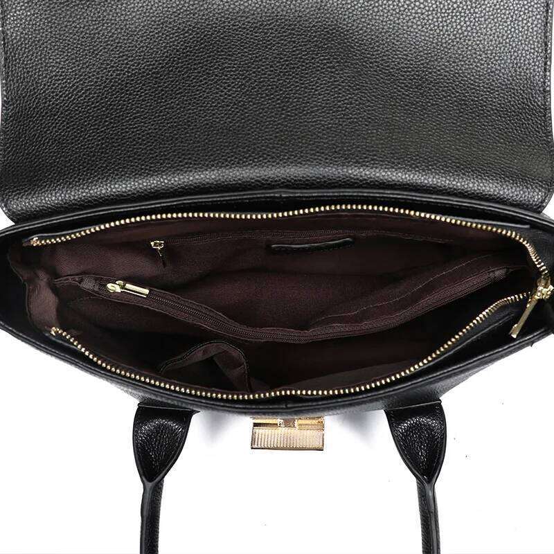 New Genuine Leather Briefcase Women Handbags Large Capacity Ladies Fashion Cowhide Shoulder Messenger Bags Portable