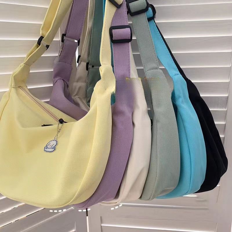 2025 Autumn Korean Edition New Candy Color Student Simple Daily Women's Single Shoulder Crossbody Bag Women's Crossbody Bag Designer Bag Tre