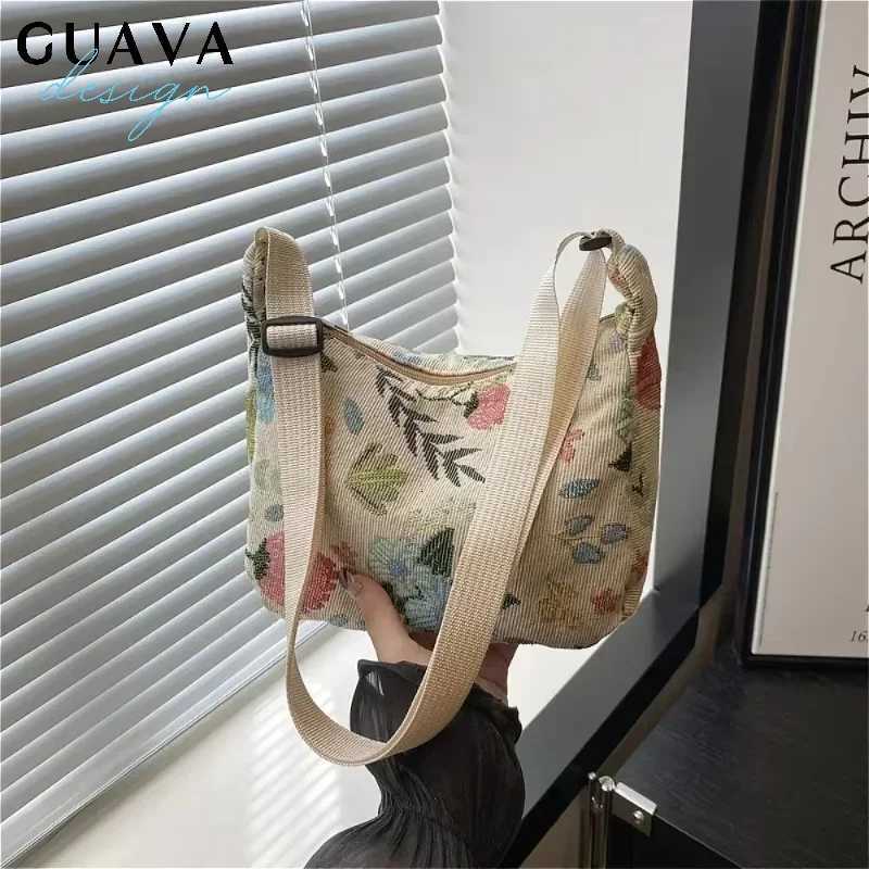Womens Underarm Bags Autumn Trendy New Oil Painting Shoulder Bag Cute Simple Handbags And Purses Female Travel Small Totes Y250819