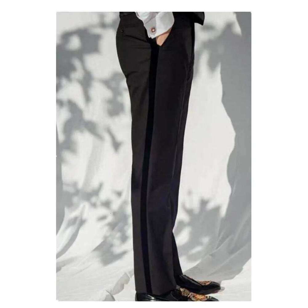 New Men's Suit High Quality Spring Autumn Straight Business Dress Formal S-5XL Classic Black Trousers Pants