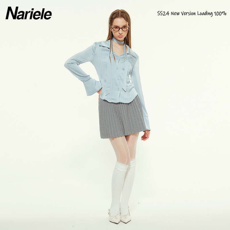 Heyhenry Pattern Embroidered Ribbon Design Slim Fit Elegant Sexy Versatile Short Long Sleeve Shirt For Women B5