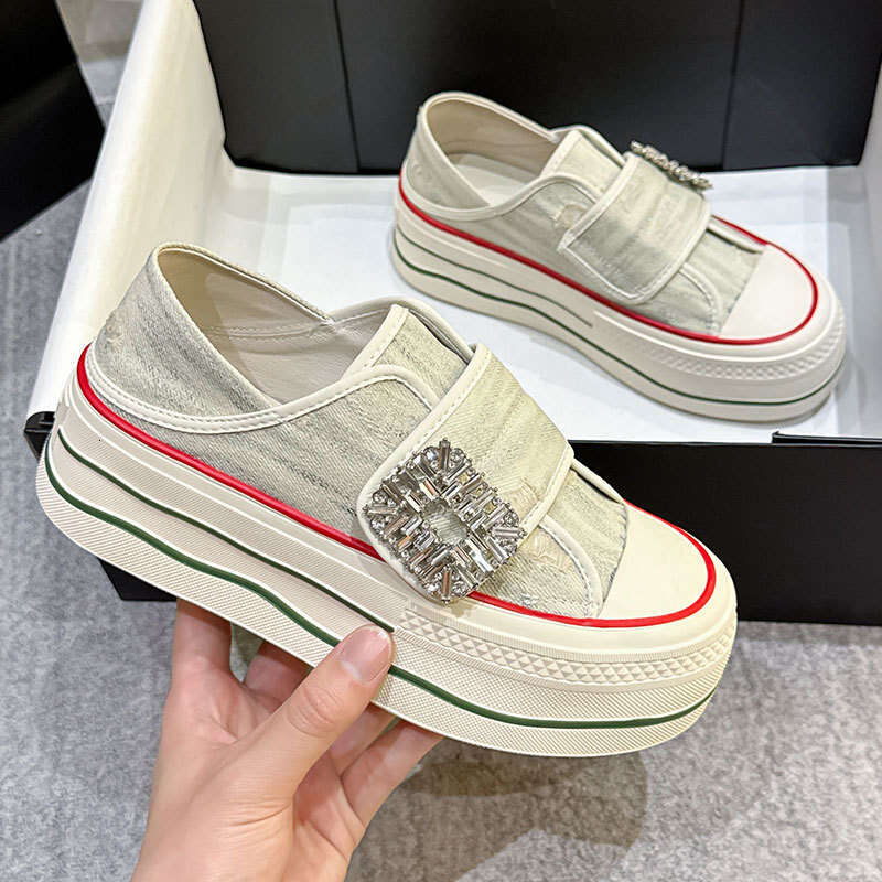 Sparkling Diamond Two-Way Canvas Shoes 2025 Summer New Slip-On Breathable Ins Style Versatile Fashion Casual Sneakers