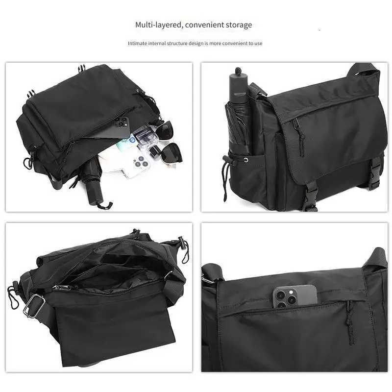 New Harajuku Techwear Crossbody Bag Unisex Large Capacity Tactical Messenger Shoulder Bag Workwear Style Y250819