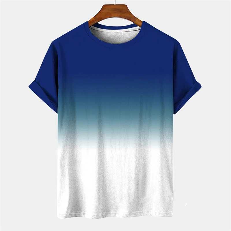 Simple Graphic T-shirt Mens Clothing Color Gradient 3D Print T-shirt Harajuku Clothing Mens And Womens Fashion T-shirt Tops Y250819
