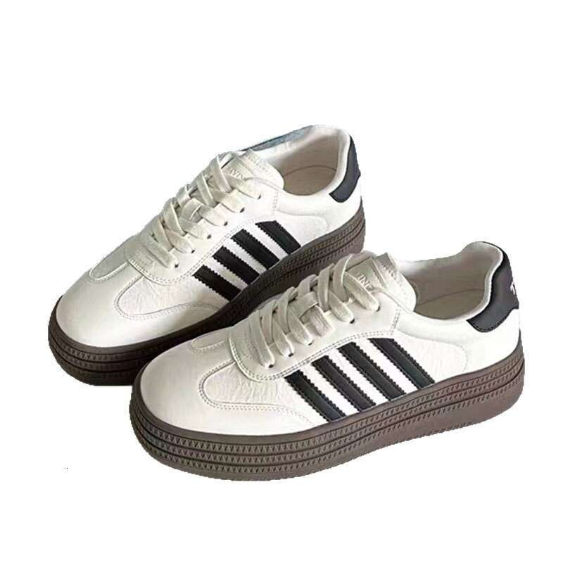 Dexun Shoes for Women 2025 Summer and Autumn New Genuine Leather Versatile Lightweight Height-Increasing Forrest Gump Sports Casual White Sneakers