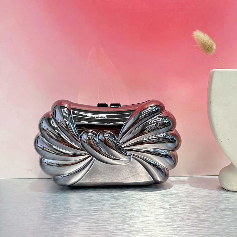 Glossy Metal Creative Design Acrylic Bag Wing-Shaped Personality Motorcycle Box Bag Handheld Crossbody Bag