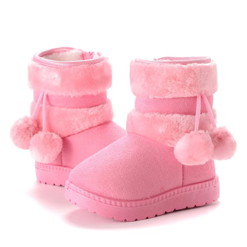 Girls Snow Boots Winter Comfortable Thick Warm Kids Lobbing Ball Children Autumn Cute Boys Princess Shoes 250905