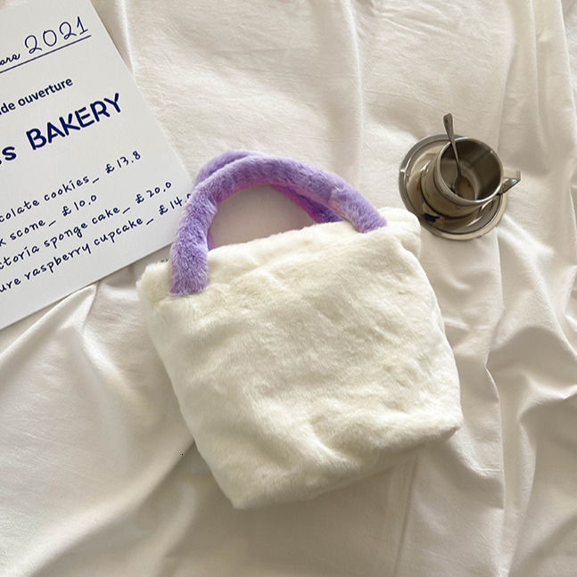 Free Shipping Designer Luxury Plush Cartoon Women's Shoulder Bag Cute Pink Bow Handbag Casual Armpit Bag Zipper Shopping Bag