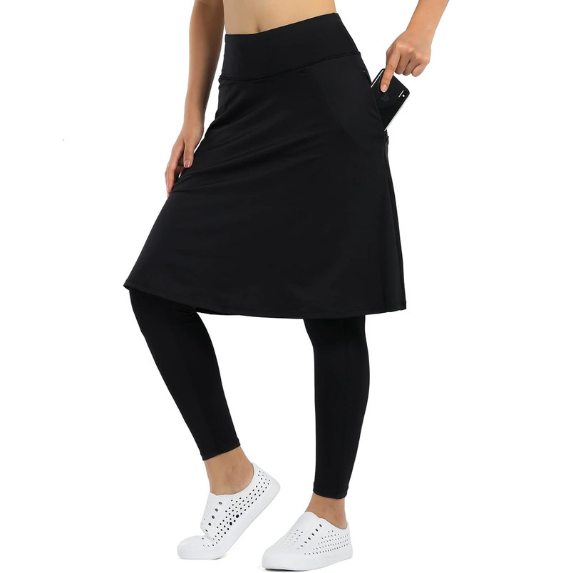 Athletic Knee Skirts with Full Length Leggings,Skorts Leggings&Skirted Leggings Skorts Women