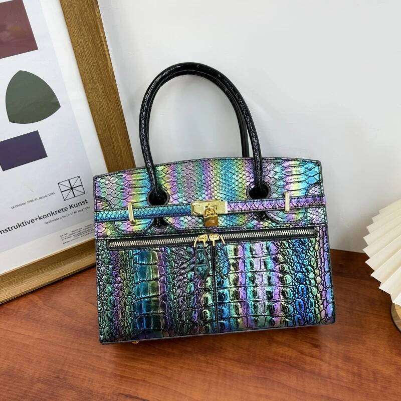 Classic Vintage Letter Tote Bag High-End Minimalist Crossbody Stylish Commuter Purse Women Fashion Leather Shopper