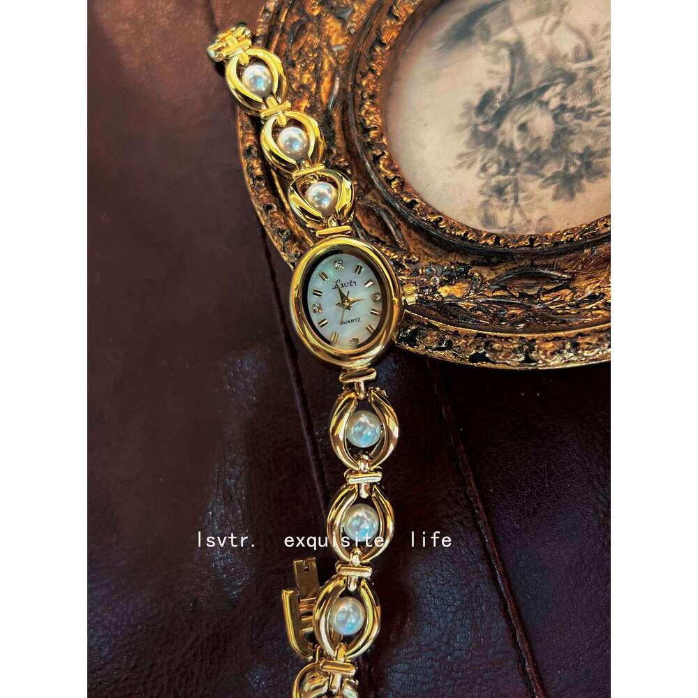 New Hot Selling Vintage Light Luxury Imitation Pearl Designer Elegant Bracelet Women's Watch