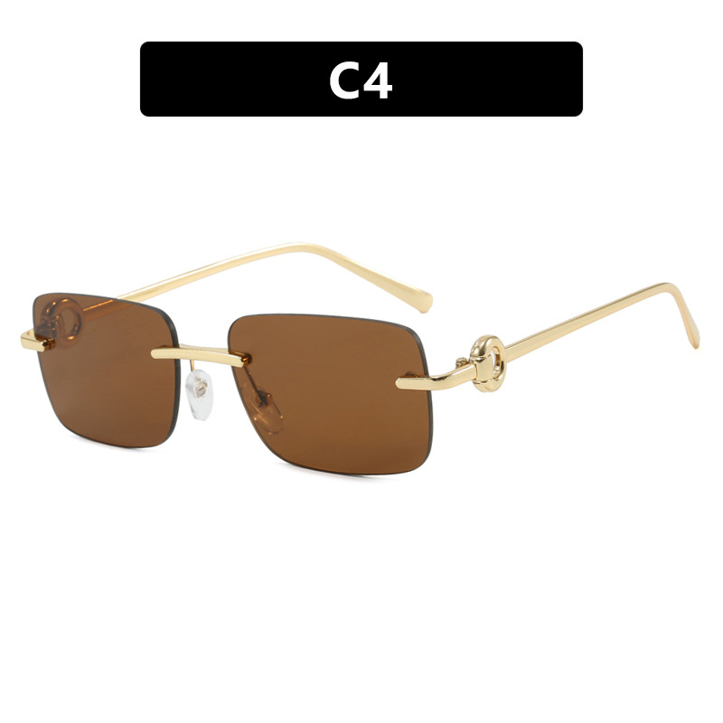 2025 New Arrival Frameless Square Sunglasses for Women Minimalist Influencer Inspired Premium Eye wear for Effortless Everyday Style