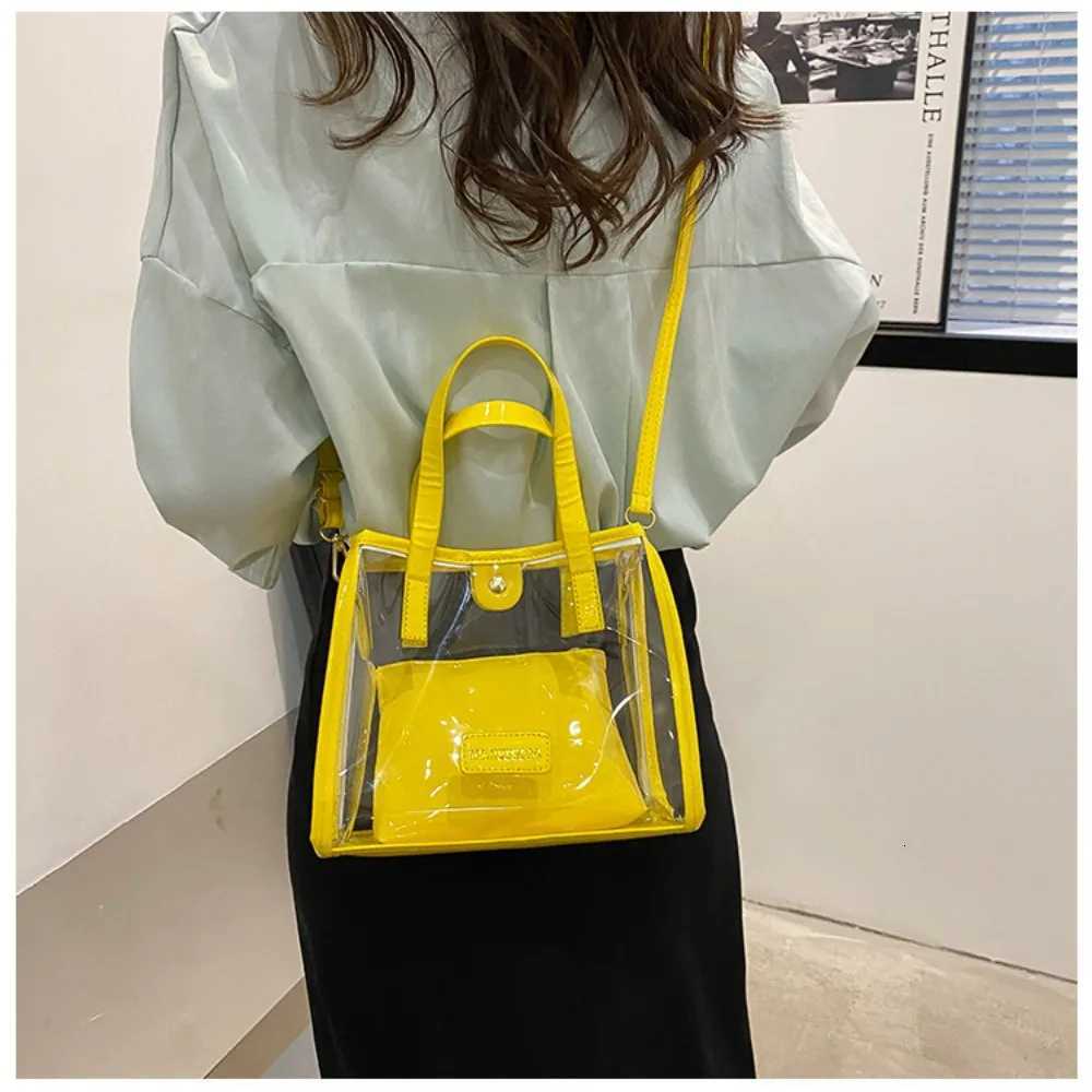 Women Transparent Clear Purse Crossbody Shoulder Bags with Removable Strap Stadium Approved Bags Zipper Closure Y250819