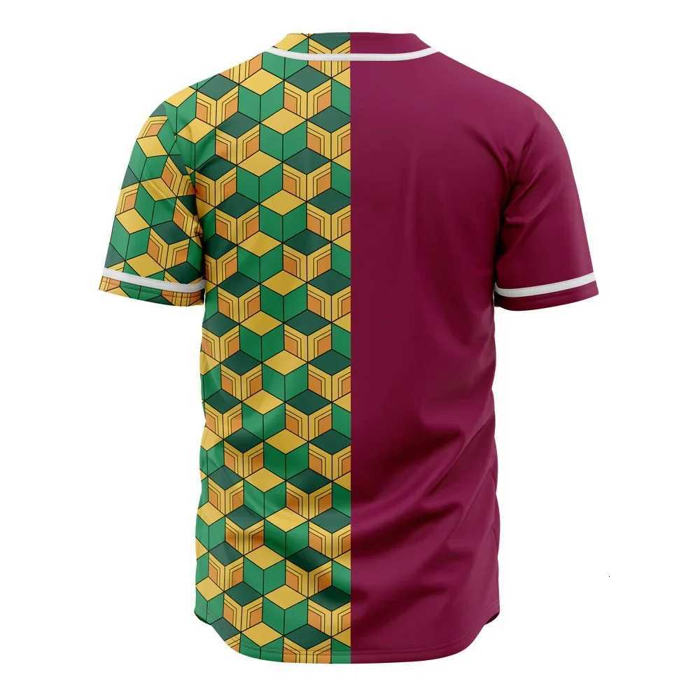 Anime Demon Slayer Mens Baseball T-shirt 3D Printed Casual Cosplay Costume Latest Summer Fashion BQY01 Y250819