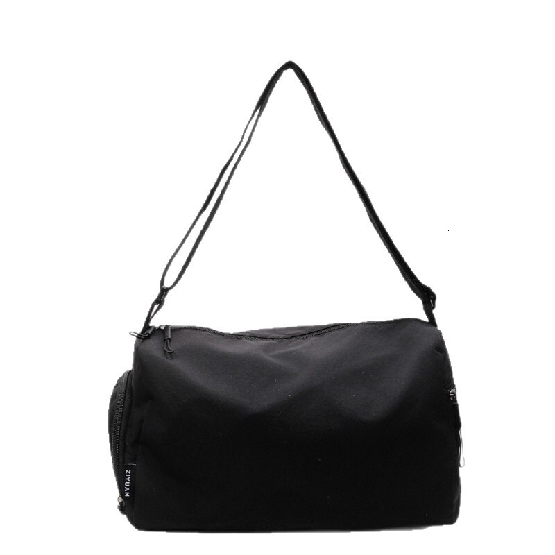 2025 Autumn Japanese and Korean style large capacity crossbody bag for women's sports short distance travel leisure nylon shoulder bag for women&