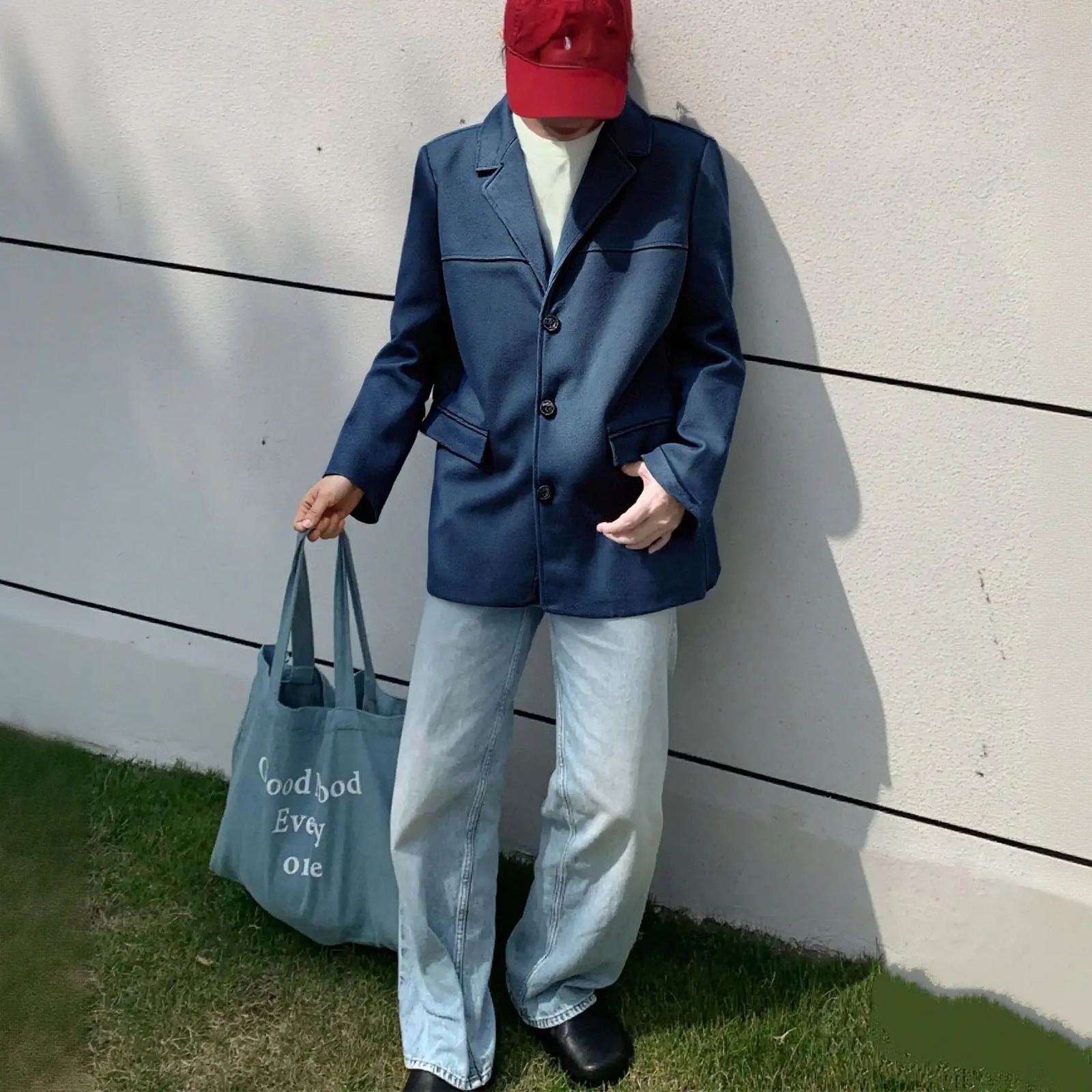 Retro Autumn Winter Loose Jacket Womens Long Sleeve Turndown Collar Solid Coats Female Street Chic Outwear Casual In Coat 250815