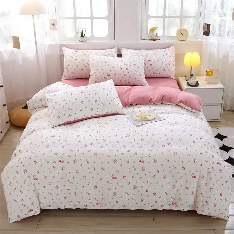 2025 new A double-layer yarn knitted cotton four-piece set water machine machine wash bed sheet four-piece set Y250819
