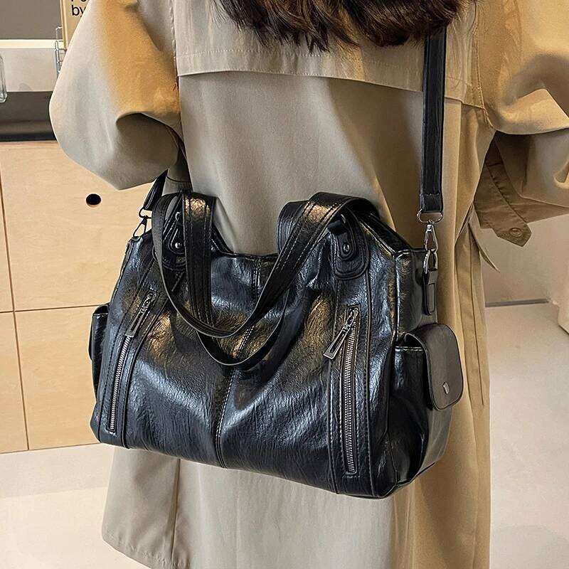 Soft Interior Compartment Shoulder High Quality Contrasting Colors Crossbody Bags for Women Fashion Pu Leather Handbags