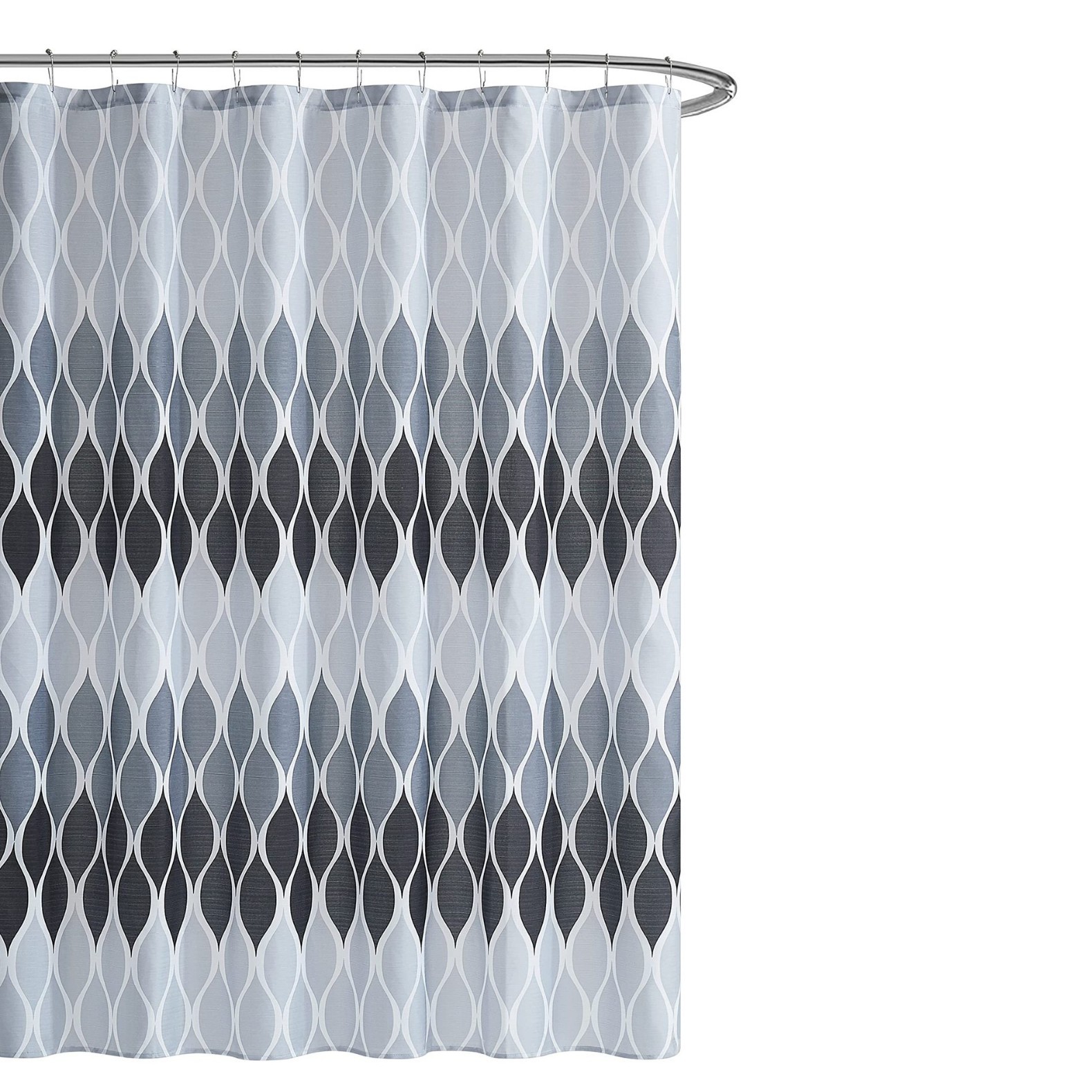 YL-36970 digital printed cloth shower curtain waterproof thick bathroom partition curtain with hook cross-border supply