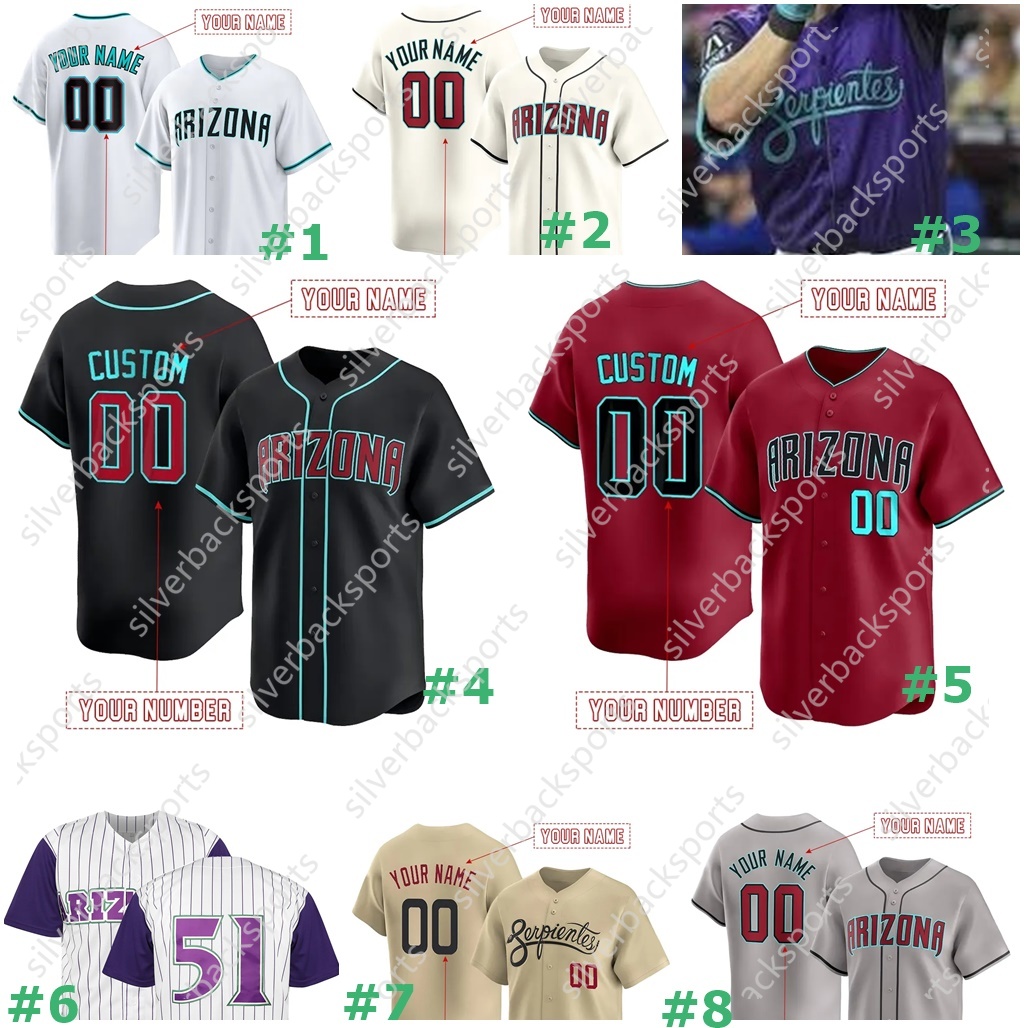 7 Corbin Carroll 2025 City Baseball Jersey 51 Randy Johnson 4 Ketel Marte Gabriel Moreno Geraldo Perdomo Shirts- Embroidered Hygroscopic quick drying