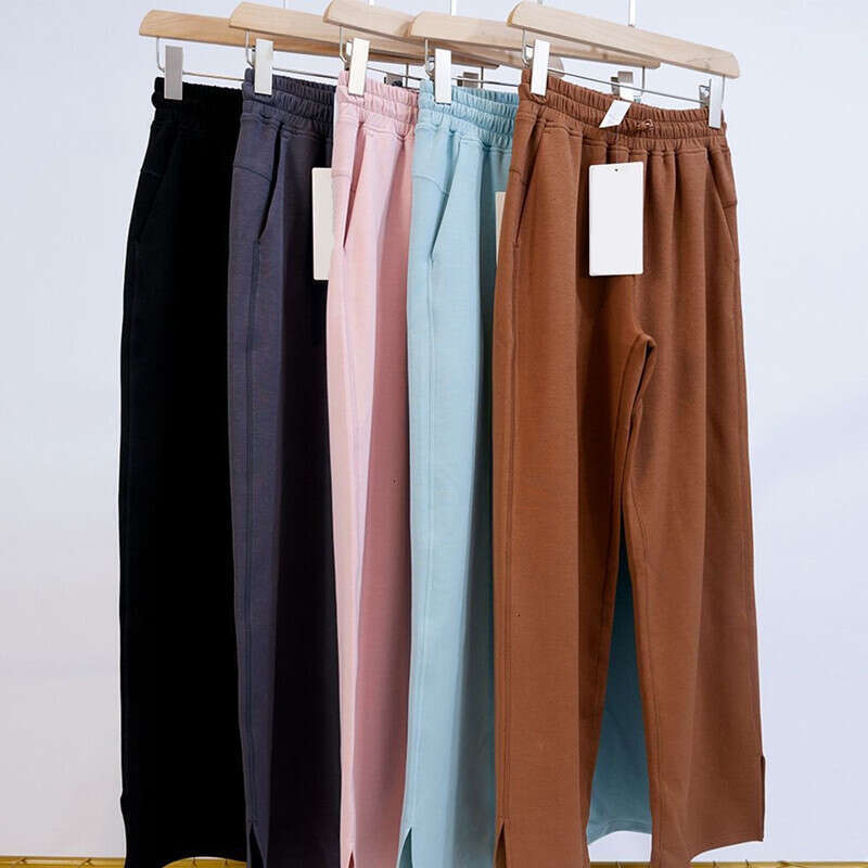 New Women luluness lemonlies Pants Split Long Ladies luluness lemonlies sets Soft Fabric Straight Jogger Trousers luluness lemonlies leggings Yoga women clothes