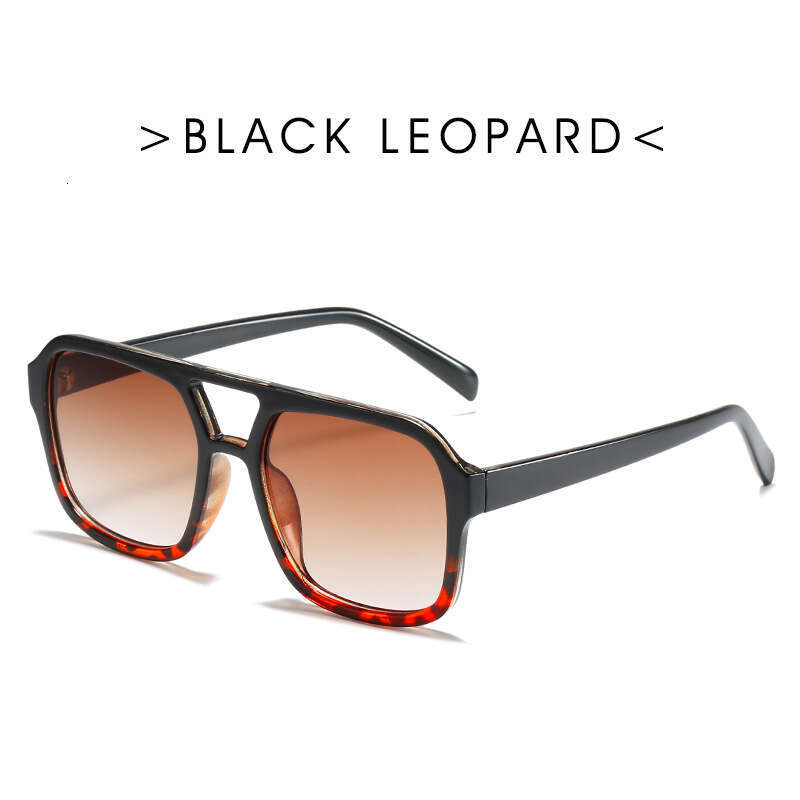 New Korean Style Square Double Beam for Men and Designer Women, Personality Ocean Lens Glasses, Celebrity Trendy Sunglasses