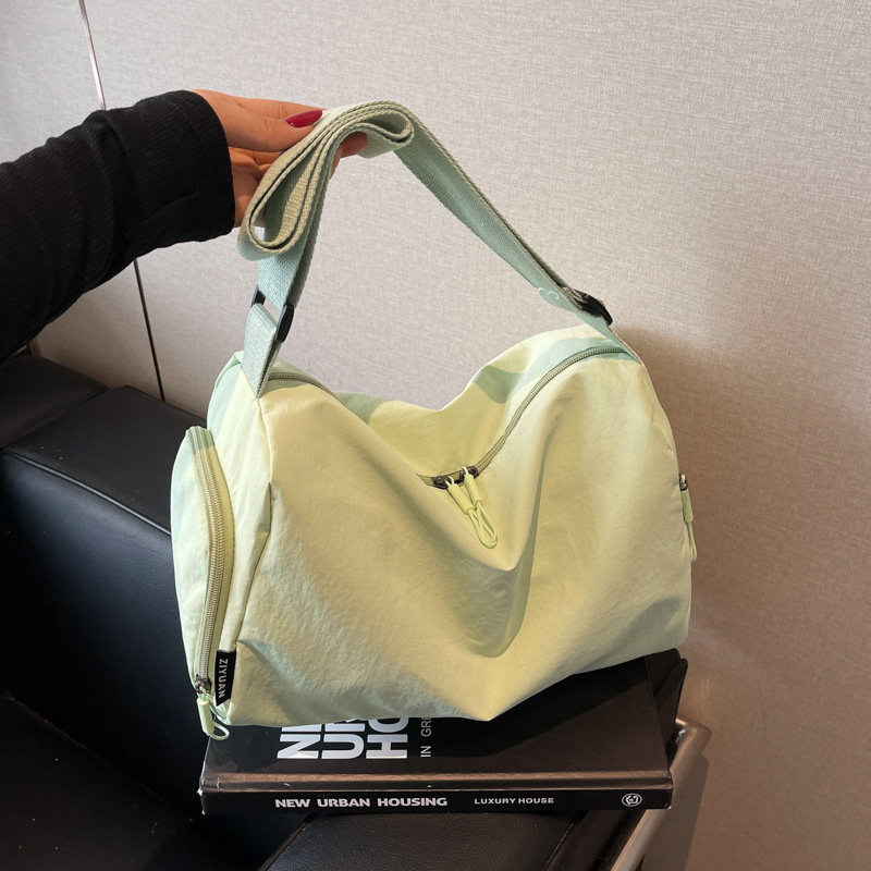 2025 Autumn Japanese and Korean style large capacity crossbody bag for women's sports short distance travel leisure nylon shoulder bag for women&