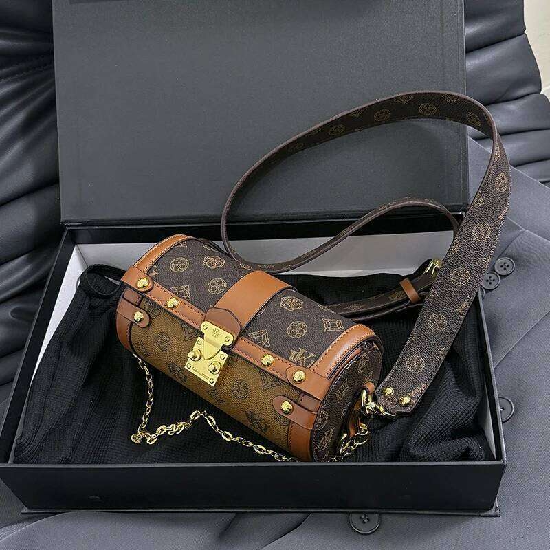 Bags For Woman Fashion Women's Round Bucket Print Pu Leather Tote Bag Shoulder Designer Bags Bolsos De Mujer