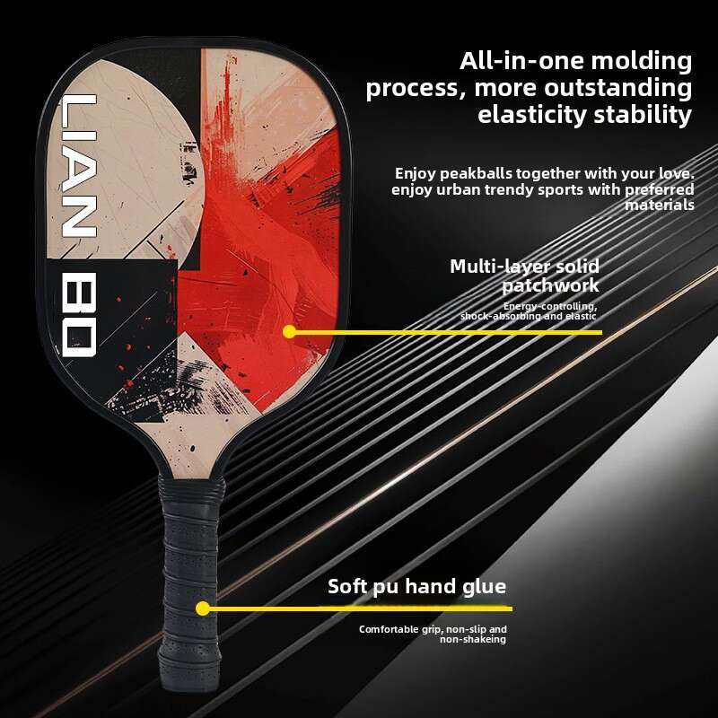 Special Nine-Layer Poplar Wood Pickleball Beach Paddle Badminton Racket For Beginners Sports Enthusiasts