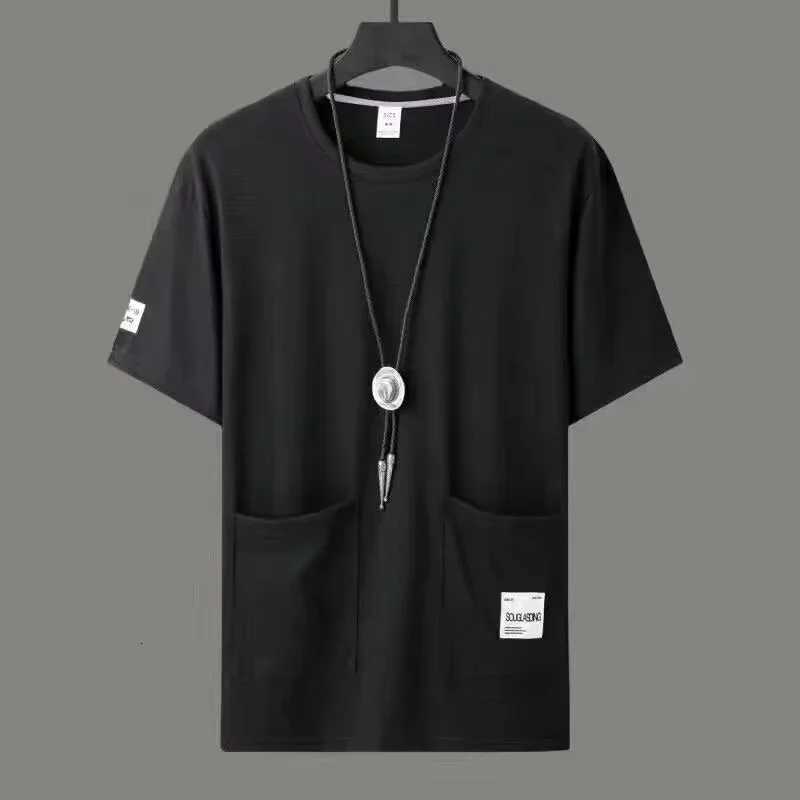 2025 New Mens Multi-pocket Short Sleeve T-shirts Casual Solid Color Round Neck Tshirt Summer Y2K Vintage Streetwear Tee Shirt Y250819