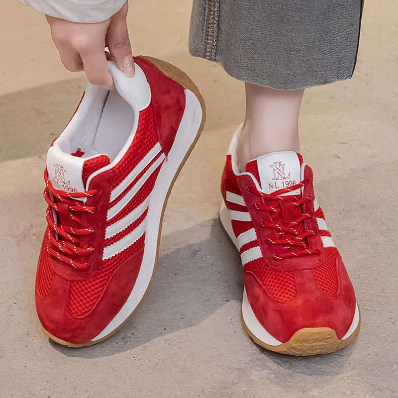 Genuine Leather Forrest Gump for Women 2025 Summer Autumn New Thick Sole Height Increasing Casual Fashion Versatile Campus Sports Shoes