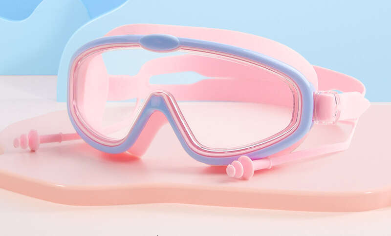 Children's Swim Girls Boys Swimming Gear Glasses Waterproof Anti-Fog Large Frame Professional Diving Goggles