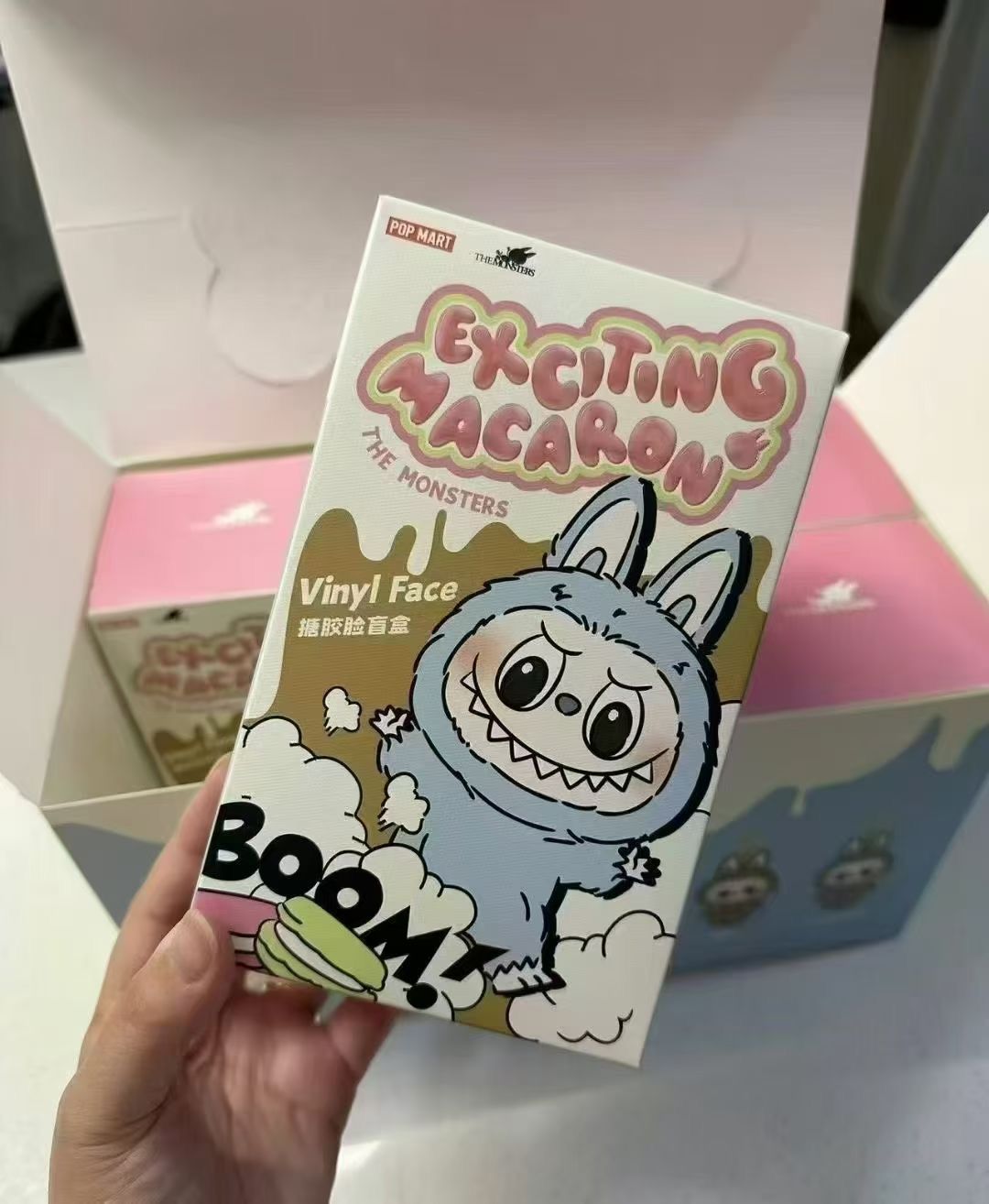 Labubu V1 V2 V3 Heartbeat Macaron Enamel Face Blind Box Pvc Figurine Labubu sitting party Kawaii Doll Kid Christmas Gifts checkmate labubu halloween l