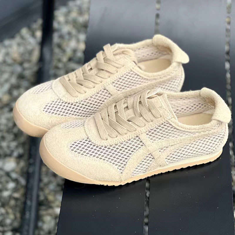 Mesh Breathable Genuine Leather Training for Women 2025 Summer New Style Slimming Agan Shoes Soft Sole Sports Casual Sneakers