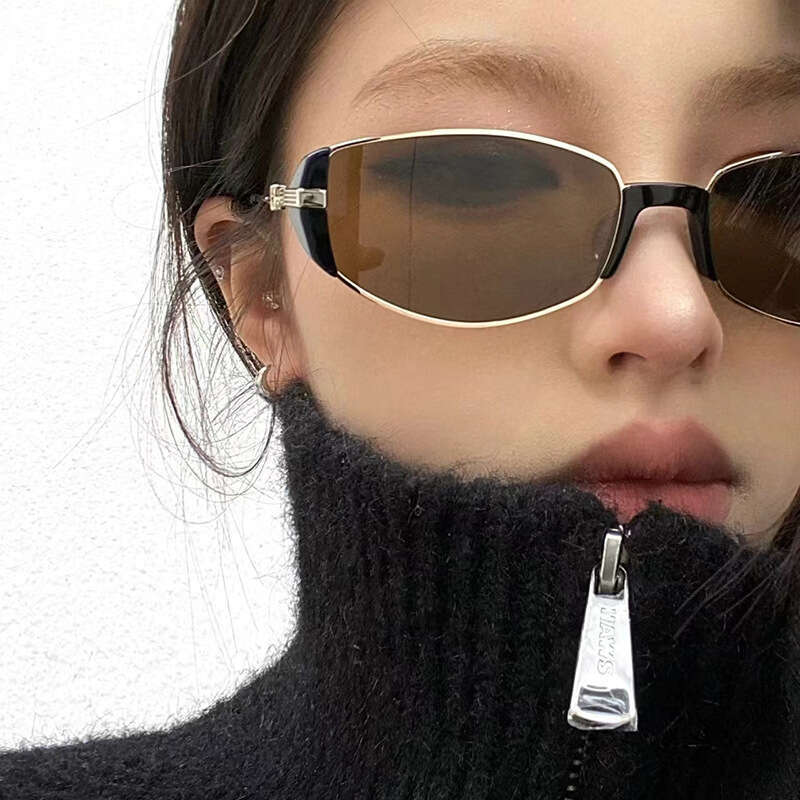 Steam Oval Fashion Small Frame Punk Sunglasses Designer Same Style Metal Sunshade Glasses