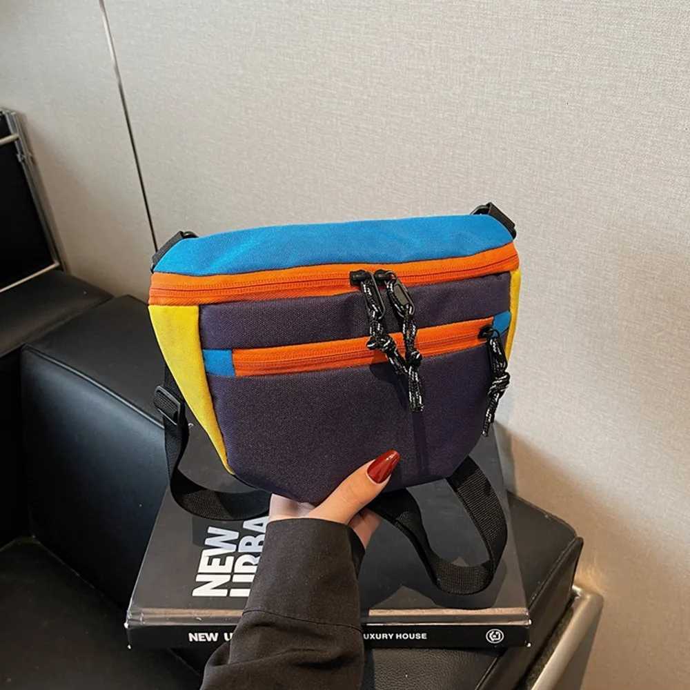 Korean Style Nylon Half Moon Bags Waterproof Large Capacity Dumpling Shoulder Bag Casual Lightweight Sports Crossbody Bag Y250819