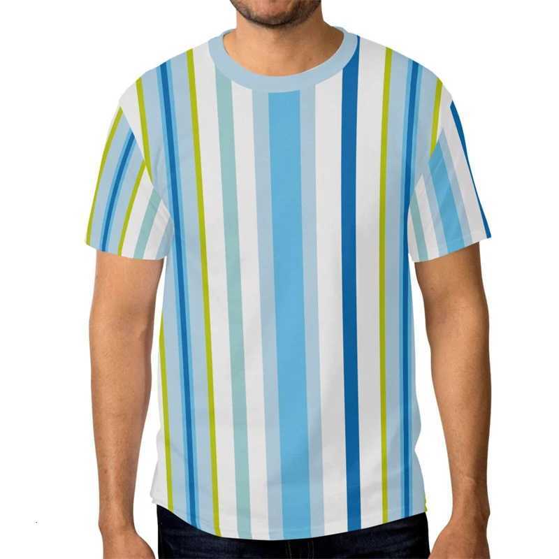 Simple Vertical Stripes Pattern T Shirts For Men Summer Casual Daily Wear 3D Printed T-shirts Loose Breathable Short Sleeve Tees Y250819