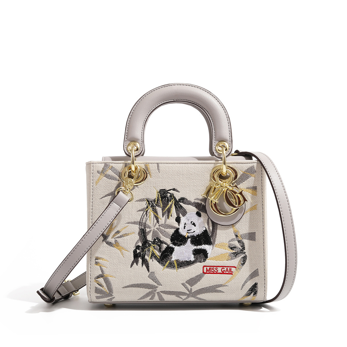 Free Shipping Designer Luxury High-end Chinese Style Panda Princess Diana Bag Niche Large Capacity Women's Handbag Leisure Shoulder Bag