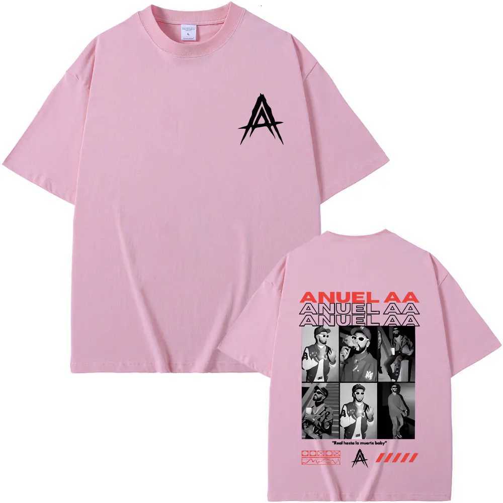 Rapper Anuel AA Real Hasta La Muerte Graphic T-shirt Mens Vintage Fashion Tshirt Men Women Hip Hop Oversized Short Sleeve Y250819