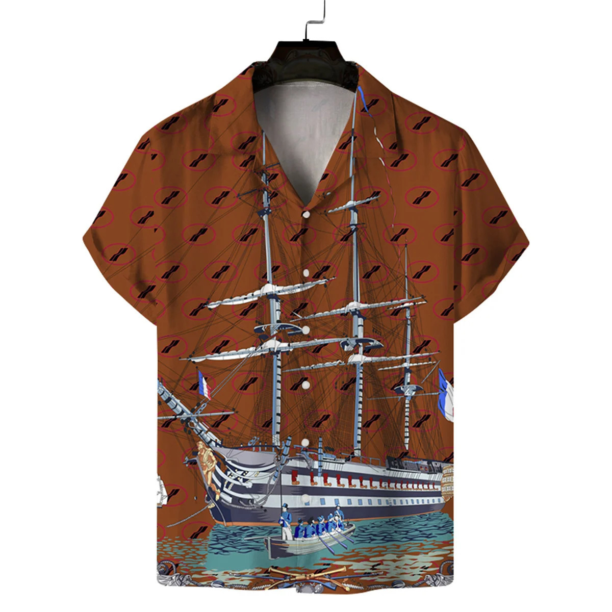 Mens Cuba collar fashion Hawaiian shirt mens short sleeve personalized casual printed 250808