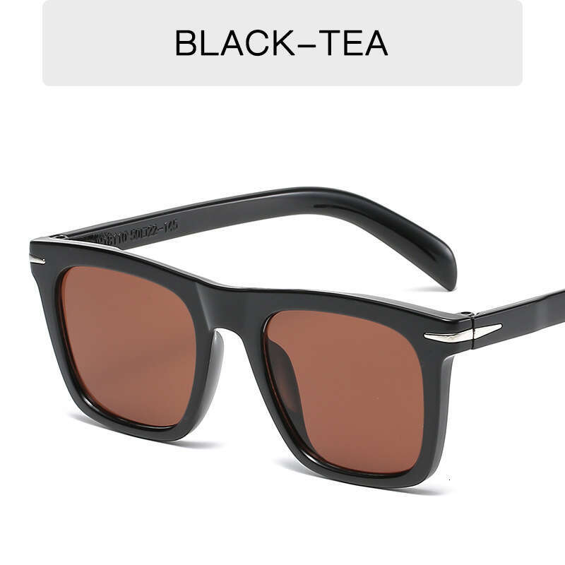 Trendy New Simple Small Square Frame Sunglasses Personality Metal Designer Decoration Fashion Glasses