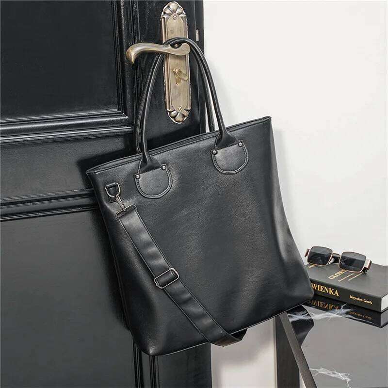 Fashion Men's Handbags Bags Multifunction Crossbody Men Shoulder Messenger Bag High Quality PU Leather Handbag Male