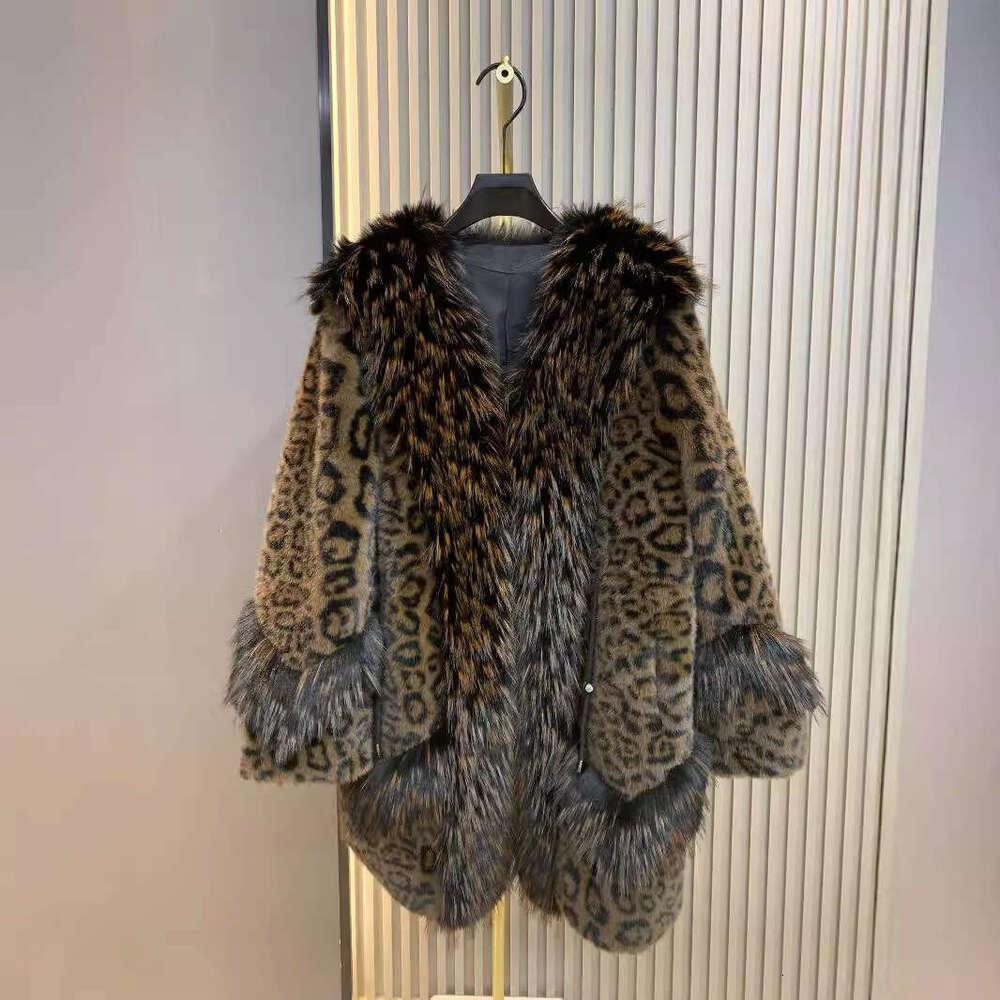 Autumn Winter Coat Winter New Long Thickened Loose Big Fur Collar Imitation Mink Integrated Warm Woolen Women's Clothing