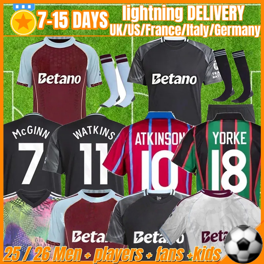 2025 2026 aston vilas 150-Year Anniversary Kit WATKINS Soccer Jerseys 2025 26 ROGERS men kids kit special green football shirts aston 150th third villa